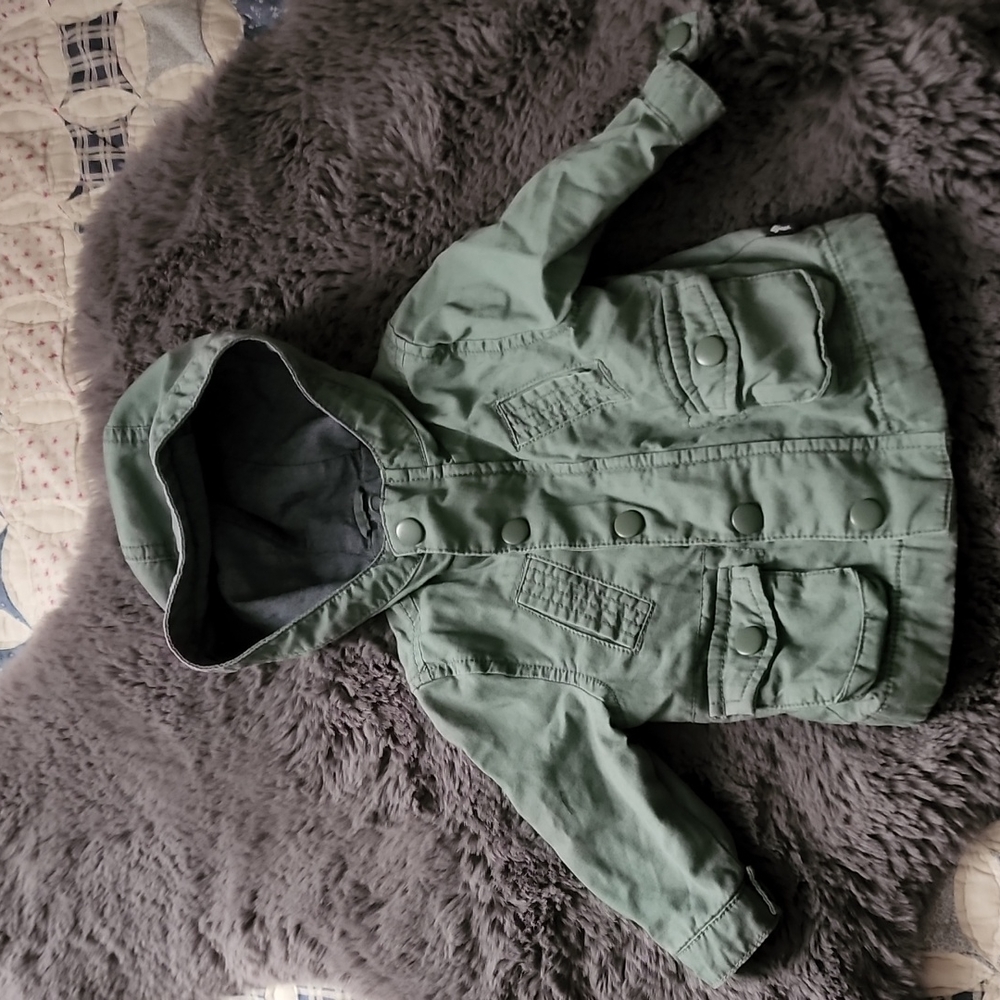 Baby Bgosh military style jacket with hood
